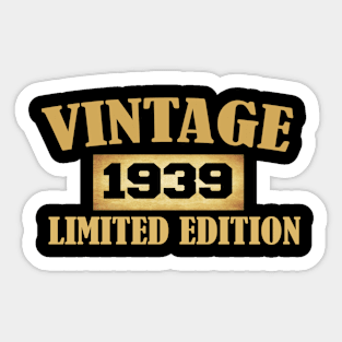 vintage 1939 limited edition Sticker